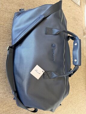 Brouk & Co. Simplicity Brett Navy Leather Weekender/ duffle Bag